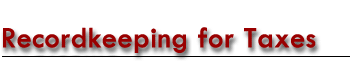 Recordkeeping for Taxes